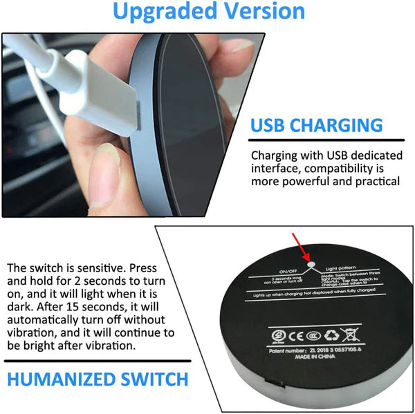 Car LED Rechargeable Cup Holder(2 Pcs)