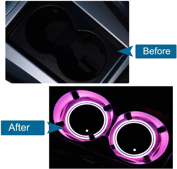 Car LED Rechargeable Cup Holder(2 Pcs)